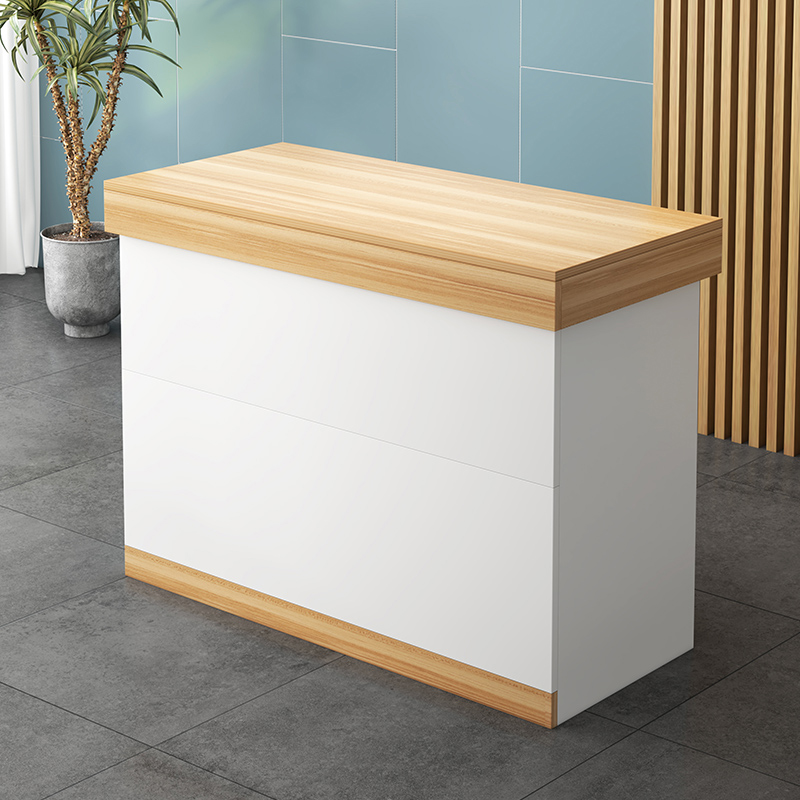 吧台收银台店铺小型简易服装店美甲理发柜台餐饮店前台桌接待台