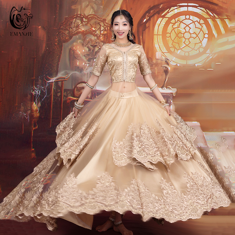 异域风情写真金丝双线刺绣纱丽