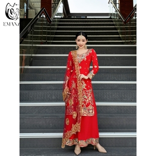 依曼之舞C2601异域风情新疆舞服三件套跳舞服装气质修身显瘦印度