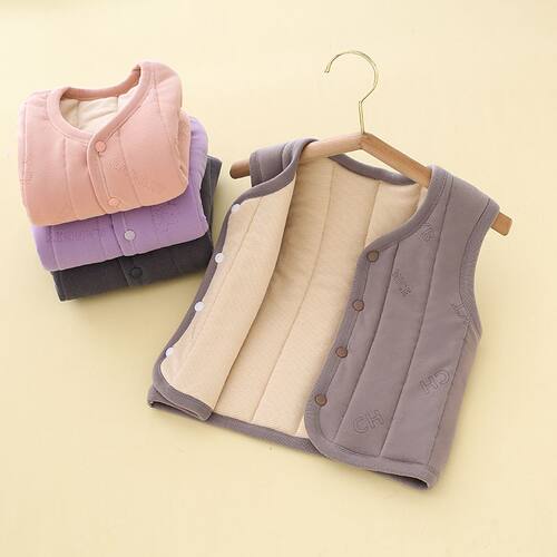 儿童棉服马甲冬季保暖背心男童宝宝加厚校服神器女童内胆棉袄加绒