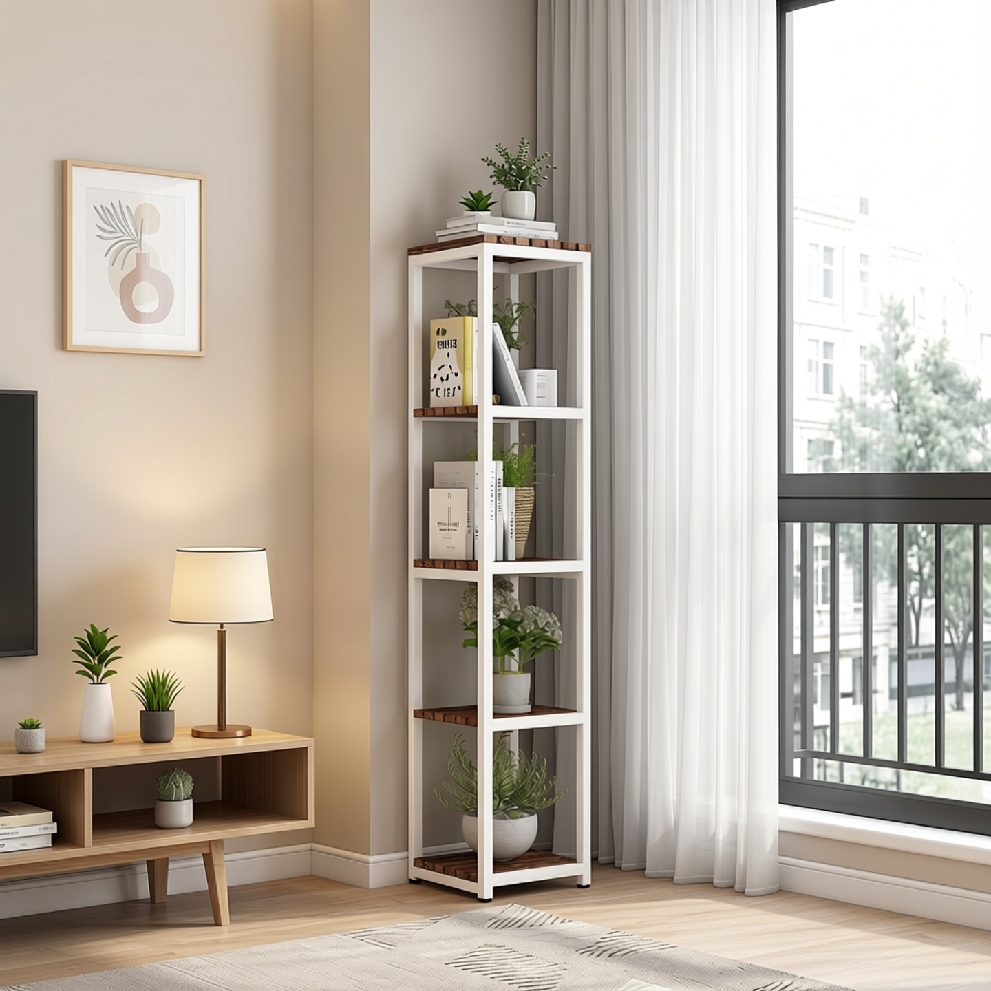 客厅花架铁艺植物架多肉小花架五层置物架防腐木架子拐角落地花架,住宅家具,花架/花几,淘宝优惠券,粉丝福利购,淘宝优惠卷