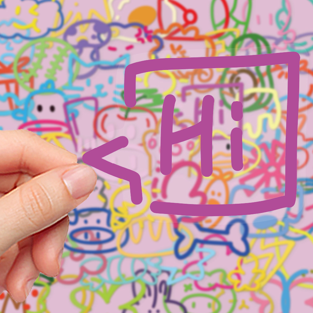 120张简笔画多巴胺小元素PET贴纸ins风彩绘小物件diy手帐桌面贴画,玩具/童车/益智/积木/模型,贴纸,淘宝优惠券,粉丝福利购,淘宝优惠卷