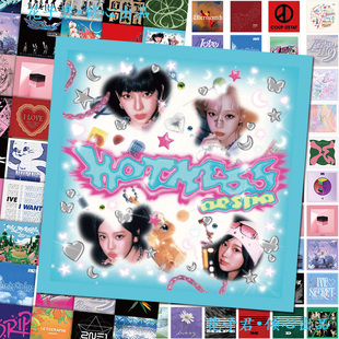 kpop新专辑封面贴纸ins高颜值创意氛围感贴画diy桌面 192张爆款