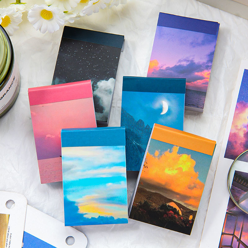 星空物语贴纸ins风高颜值氛围感蓝天晚霞星空风景装饰手帐本贴画