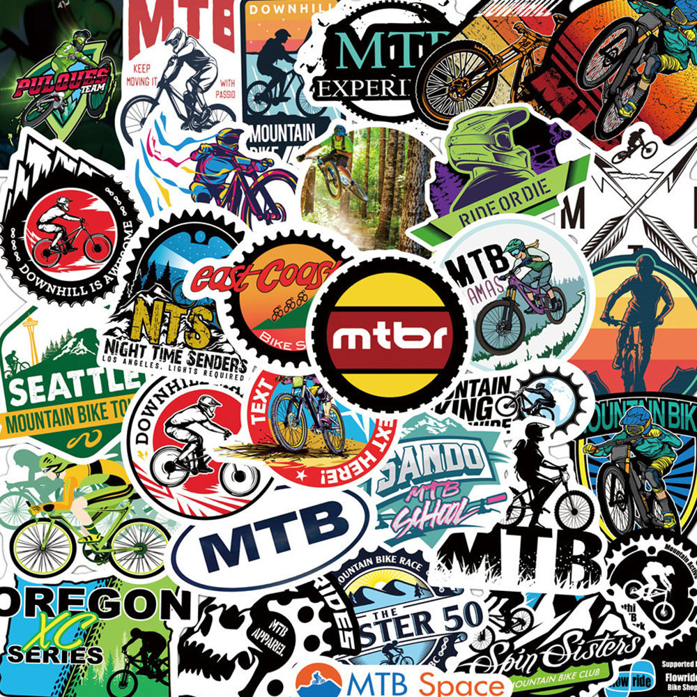 100张山地自行车涂鸦贴纸卡通动漫潮流彩绘装饰滑板手机壳diy贴