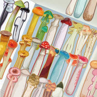 60 cartoon mushroom bookmarks in an Ins-style, personalized and creative, niche reading book, with page clips and paper bookmarks thumbnail 2