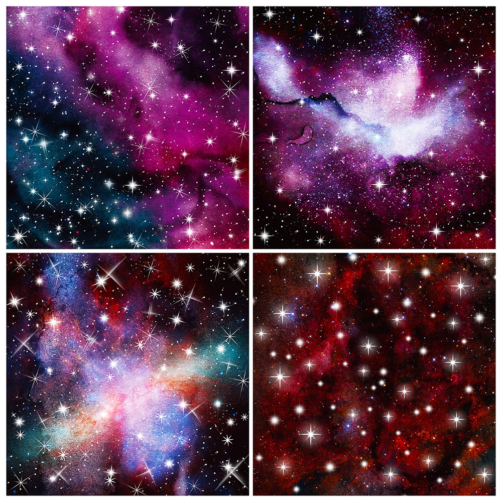 24张星空银河素材包小众氛围感高颜值手帐素材纸折纸无粘性可裁剪