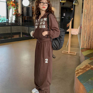 时尚 ab25030508 起义韩国甜美2025春夏est拉绳松紧腰宽松休闲裤