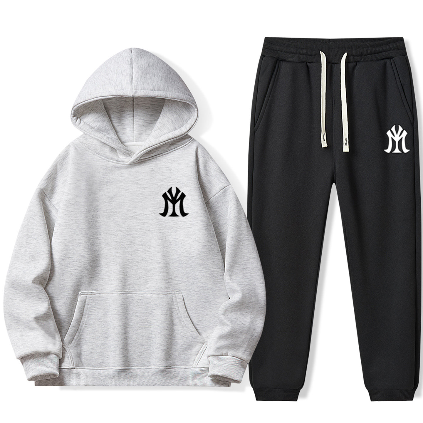 奥莱品牌男童套装春秋新款中大童初中生运动休闲儿童装卫衣两件套