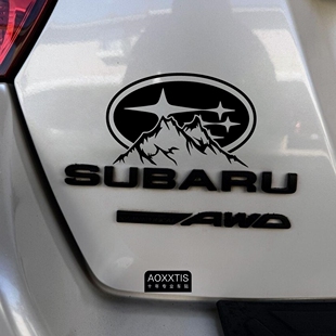 JDM车贴斯巴鲁STI挡风玻璃贴纸改装 饰贴 防水森林人傲虎力狮翼豹装
