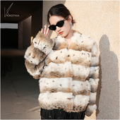 美喵V领短款 咔咔皮草 特惠款 皮草外套