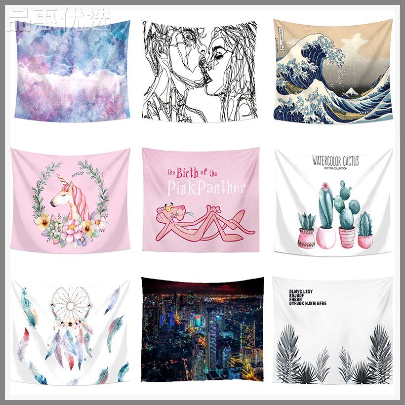 墙布抽象图案宿舍自拍背景布拍摄网红民宿房间客厅儿童文字北欧在类目 居家布艺, 挂毯/壁毯中 - 来自Buy2taobao.com提供专业的淘宝代购服务