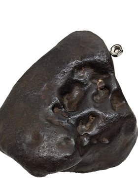 1天然铁陨石无纹理原石收藏黑灰色奇石玄关摆件流星桌面家居饰品