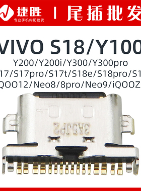 适用VIVO Y100 Y200 Y300 i S18 S19 iQOO12 Neo8 Neo9尾插接口