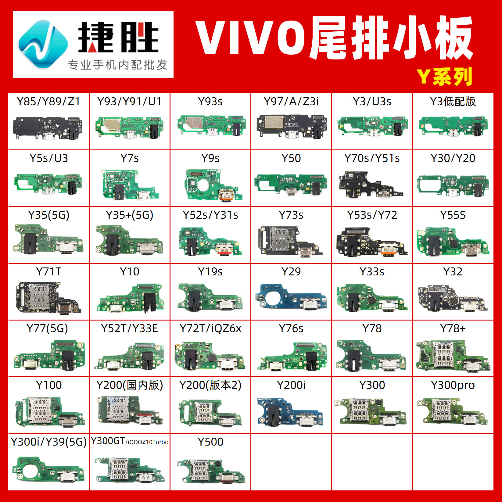 适用VIVOY系列尾插小板