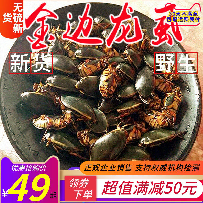 中药材 正品 金边龙虱 龙虱干货  水鳖虫 射尿龟 100g干品包邮