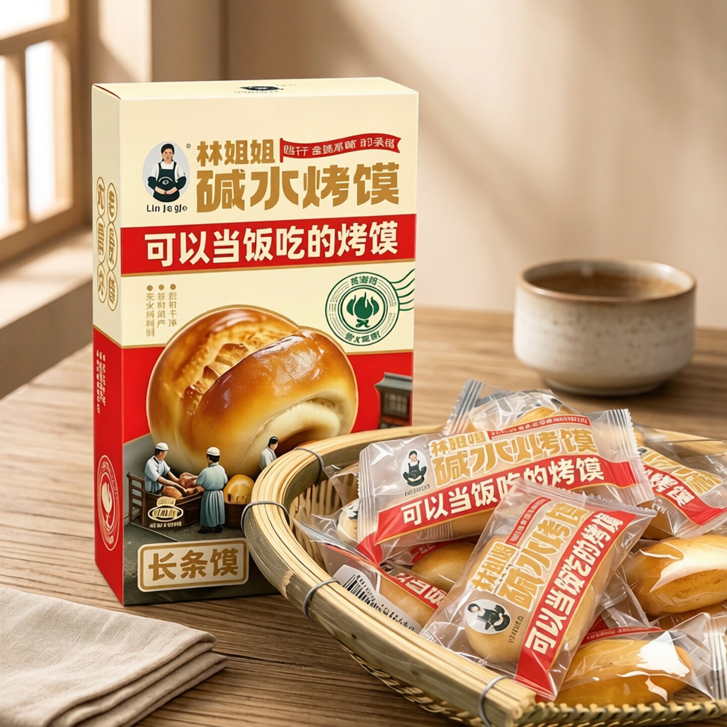 林姐姐碱水馍山西特产吕梁纯碱烤馍小包装零食早餐休闲食品独立装