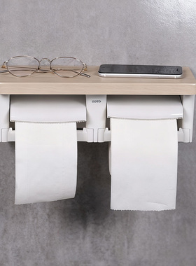 TOTO厕纸架YH501/600FM 卫生间双卷纸架手机置物架厕纸卷纸手纸架