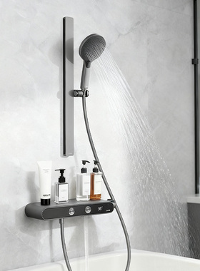 TOTO数显恒温淋浴花洒TBV10420CAVD#GP按键简易智能数显枪灰色