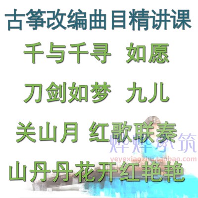 古筝改编精讲课千与千寻九儿如愿