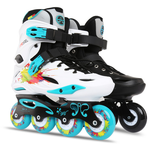 费斯直排男女专业成年平花鞋