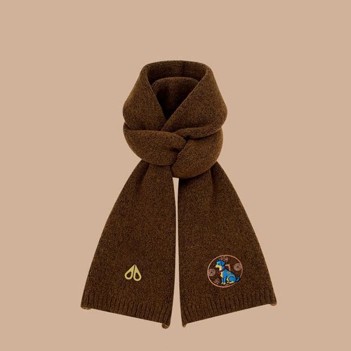 剪刀四季针织围巾男女同款保暖可爱卡通图案狗年限定时尚围脖秋冬