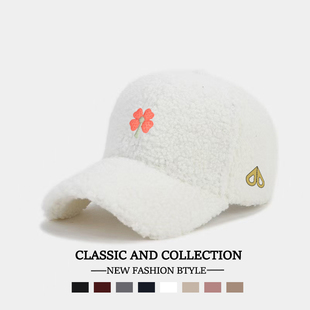 休闲百搭简约秋冬保暖羊羔绒男女款 时尚 棒球帽 韩版 MOOSE剪刀四季