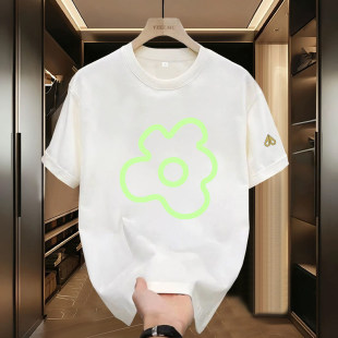 T恤男女同款 卡通印花短袖 宽松百搭情侣上衣 剪刀美式 Moose