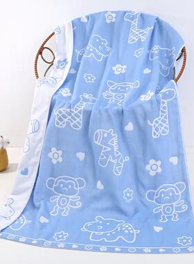 男童浴巾中大童薄款儿童专用大童专业游泳洗澡小孩纱布大毛巾男孩