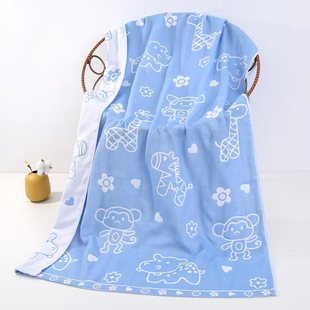 男童浴巾中大童薄款儿童专用大童专业游泳洗澡小孩纱布大毛巾男孩