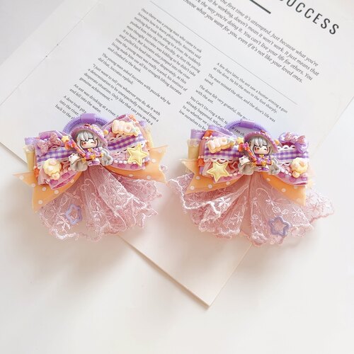 原创手作魔法少女小圆可爱甜美少女心蝴蝶结高弹性发圈发饰