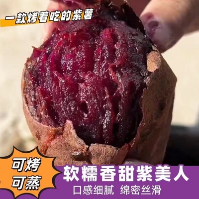 云南高山紫薯黑美人番薯地瓜蜜薯糖心山芋烟薯香薯蔬菜农家自种