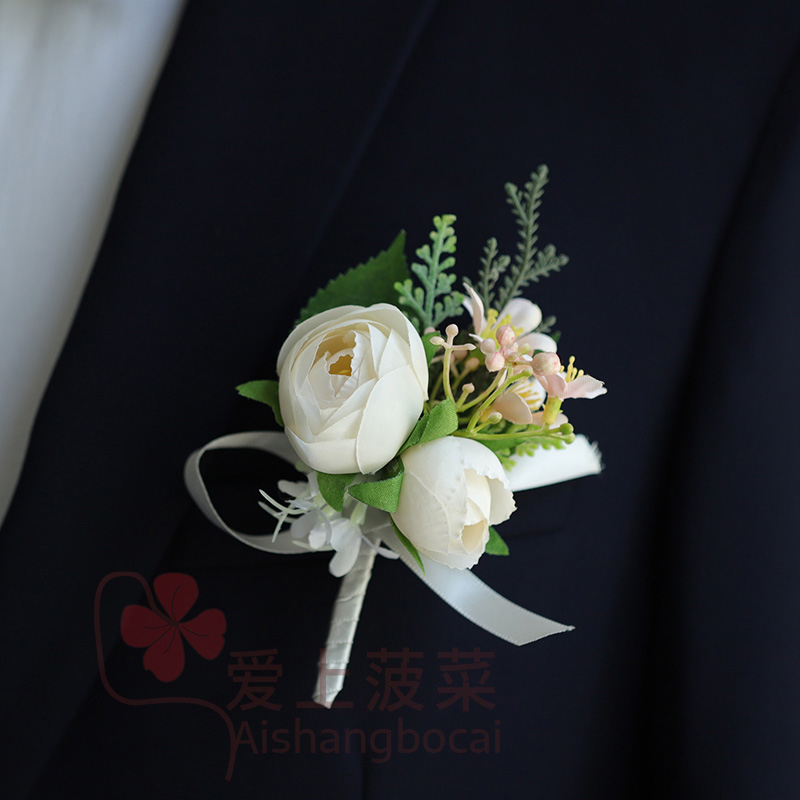 简约高级胸花新郎新娘结婚手腕花