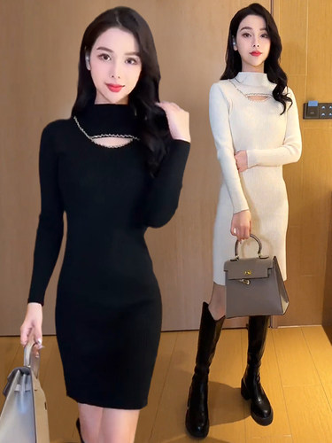 半高领中长款毛衣女2026秋冬新款