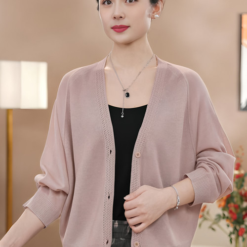 夏季新款冰丝针织开衫女薄款