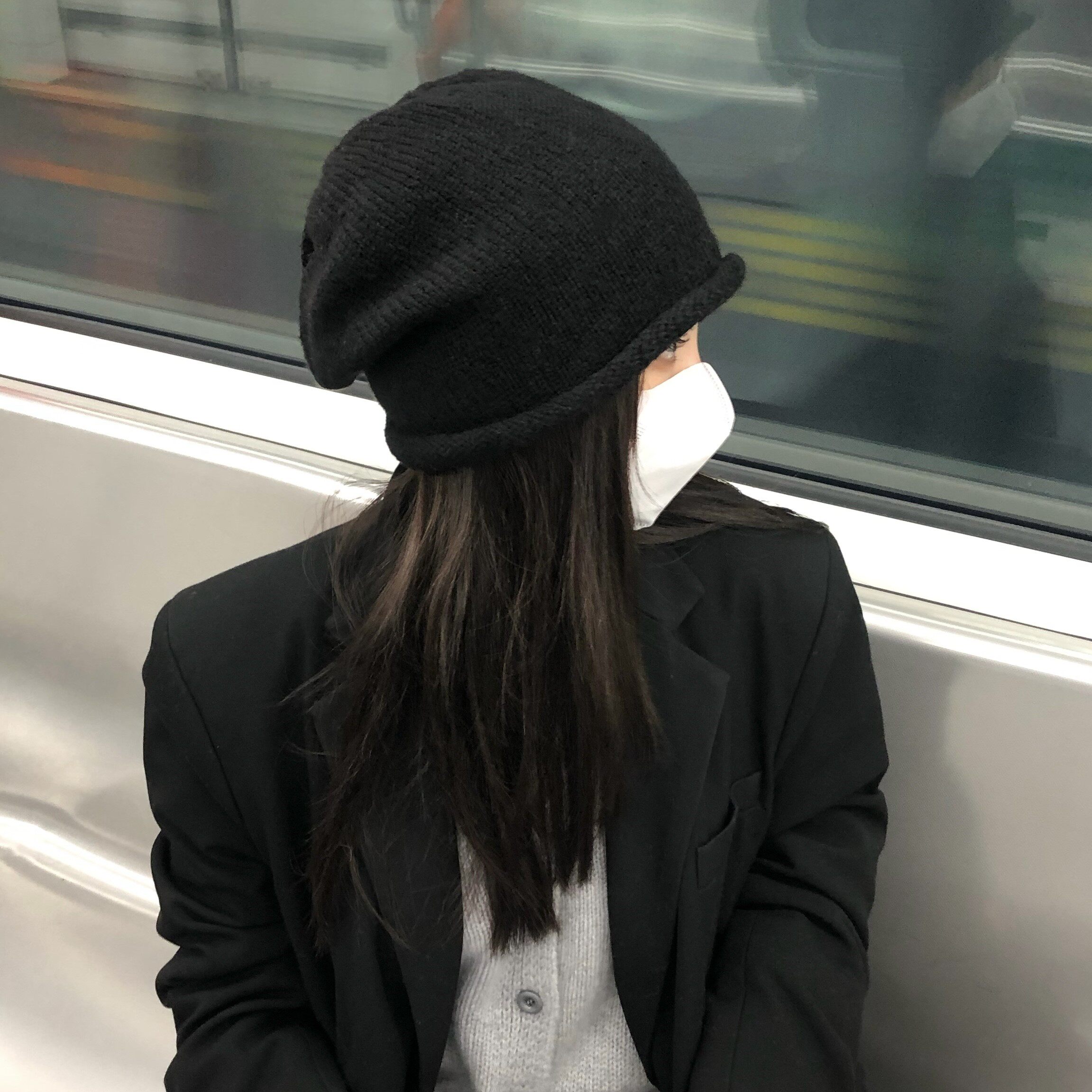 颜小姐/加大加宽显脸小冷帽冷帽网红帽子女秋冬毛线帽堆堆帽大头