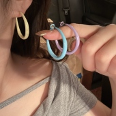 夏日缤纷多巴胺配色滴油耳环女耳圈耳扣轻奢高级感气质耳钉耳饰