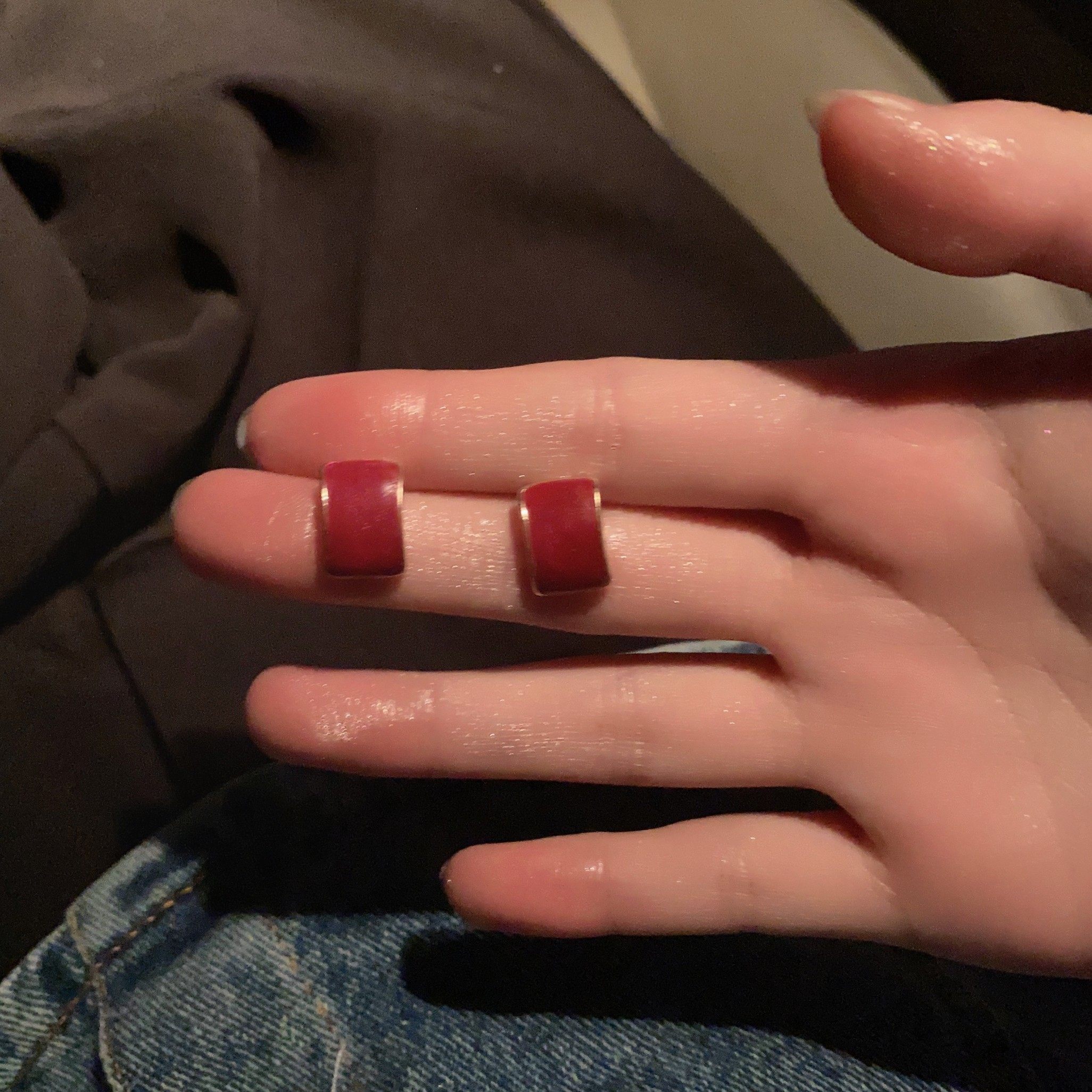 法式轻奢几何方形酒红滴釉耳钉女2024新款气质秋冬耳饰无耳洞耳夹,饰品/流行首饰/时尚饰品新,耳钉,淘宝优惠券,粉丝福利购,淘宝优惠卷