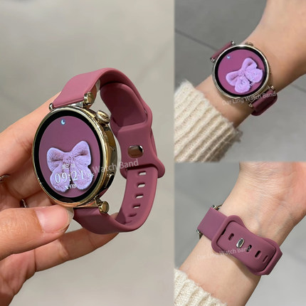 高质感柔软液态硅胶运动表带适用华为GT6GT5手表Watch54GT4GT3GT2