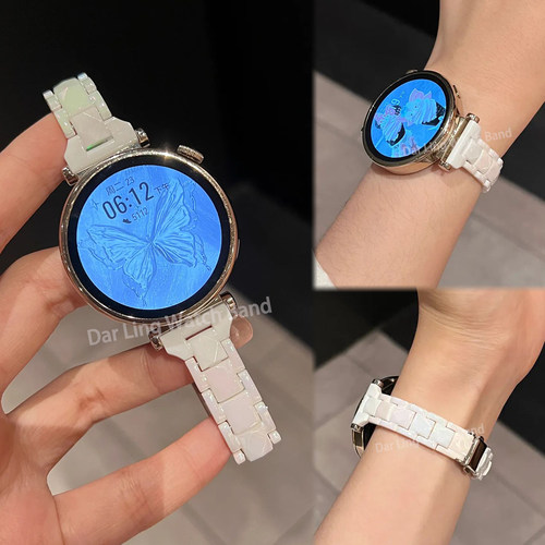 夏日小方块亚克力表带适用华为GT6手表gt5GT4watch5GT2GT3pro创意