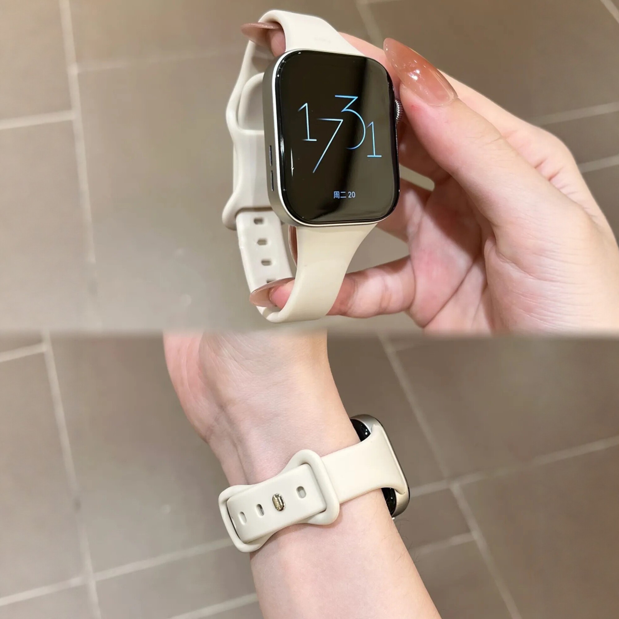 适用红米Watch6/5一体小蛮腰液态硅胶表带Redmi4小米10Pro9高级感