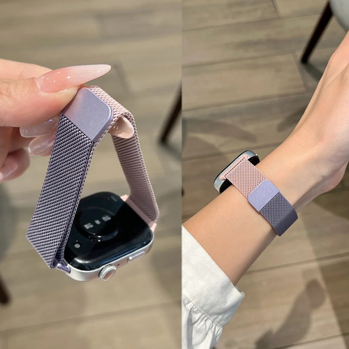 新款一体渐变米兰磁吸表带适用华为Fit5/FIT4小米9Pro/8Pro红米65