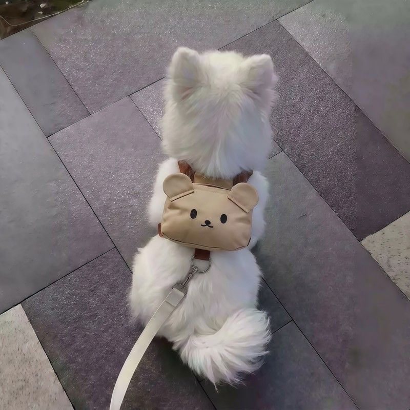【小狗的外出背包】狗狗牵引绳中小型犬自背背包胸背双肩包遛狗绳