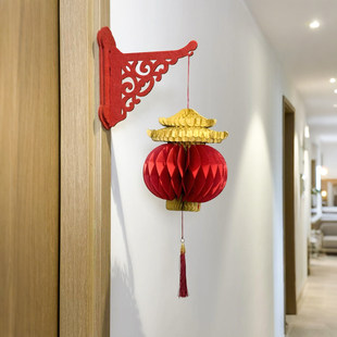 2026马年中式立体蜂窝灯笼挂饰元旦入户门氛围感布置过年喜庆挂件