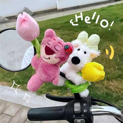 电瓶车电动车装饰小配件后视镜装饰玩偶挂件可爱娃娃公仔爱玛九号