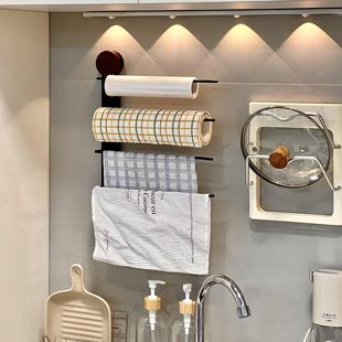 【新家的100个快递】吸盘厨房纸巾架壁挂式保鲜膜抹布挂钩置物架