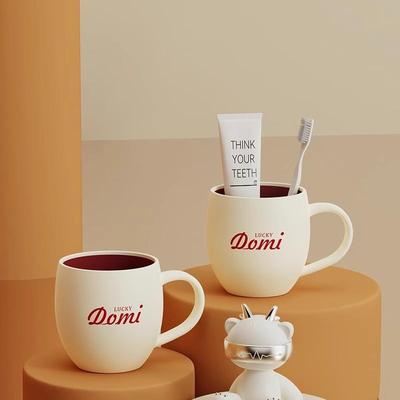 家用漱口杯轻奢大号高颜值加厚学生宿舍刷牙杯子牙缸情侣洗漱杯