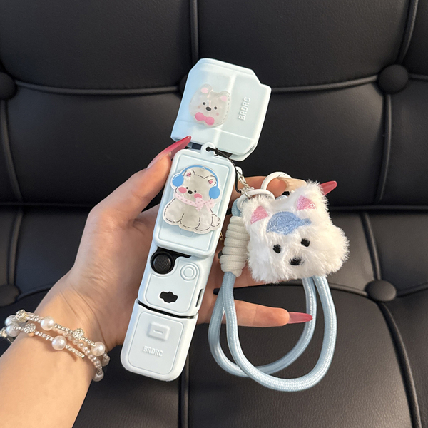 毛绒西高地大疆pocket3保护壳保护套可爱小狗硅胶套云台相机配件