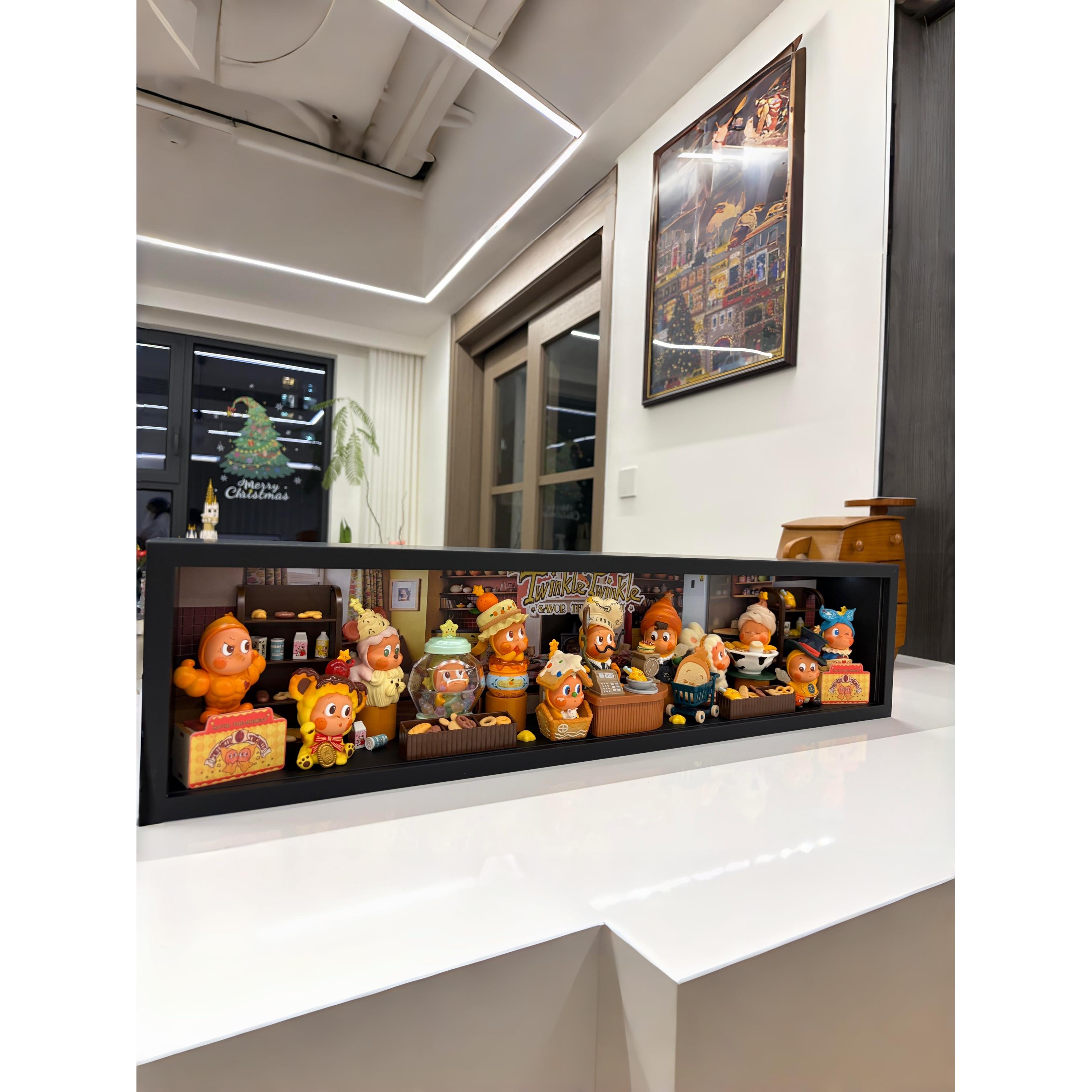 适用于星星人收纳展示盒泡泡玛特系列手办娃娃展示柜可壁挂展示架