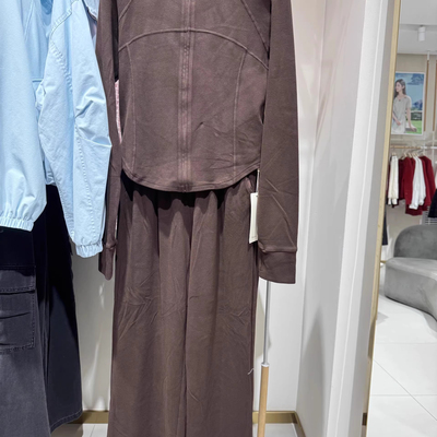 休闲百搭小立领外套阔腿裤套装